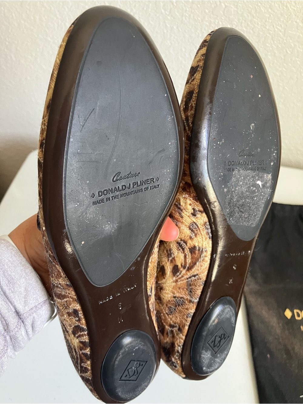 Donald Pliner Woven Leopard Print Mary Jane Flats - Picture 12 of 13